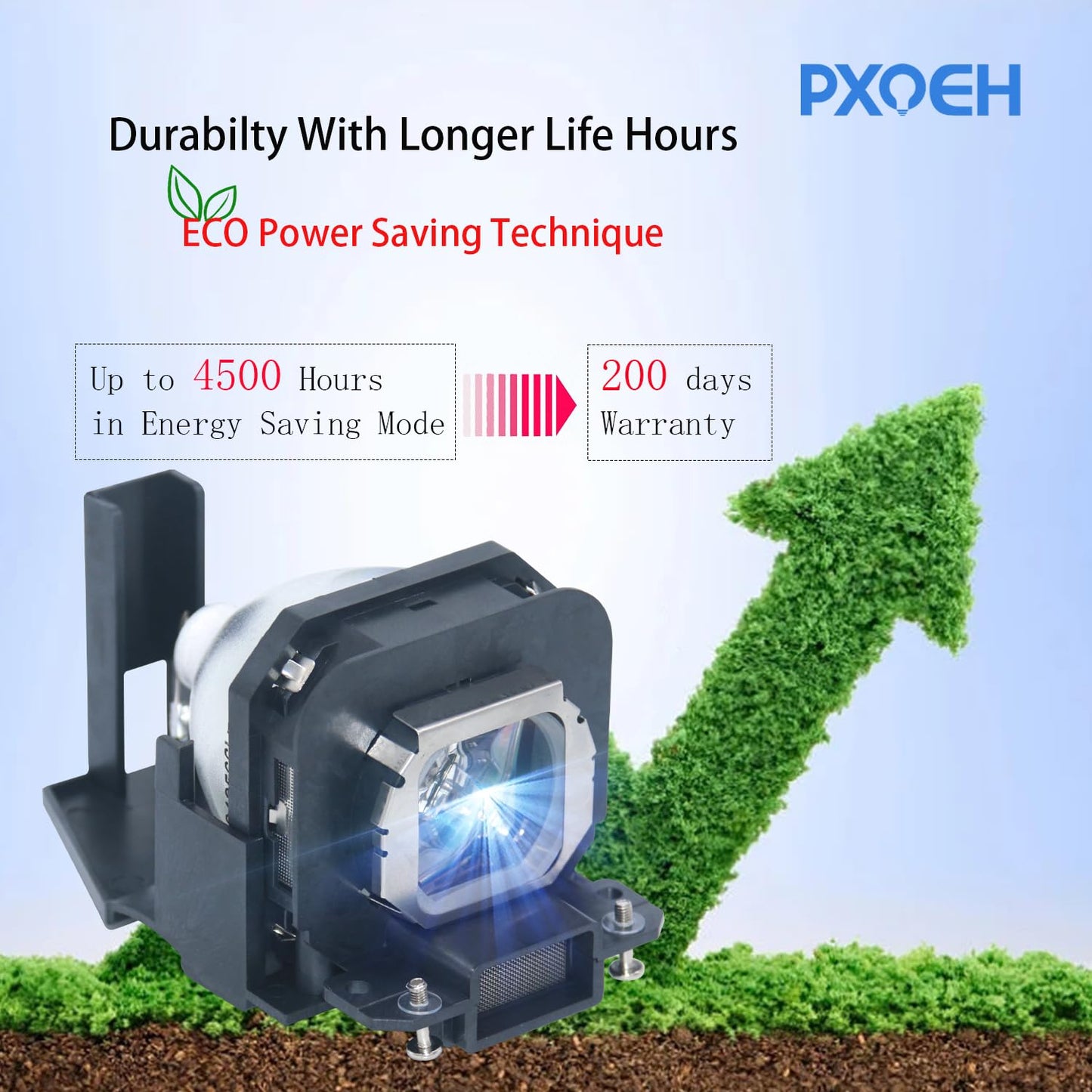 PXOEH A+ LAX100 for Panasonic PT-AX200U AX100U AX200E AX200 TH-AX100 AX100E AX100 Replacement Projector Lamp Bulb with Housing
