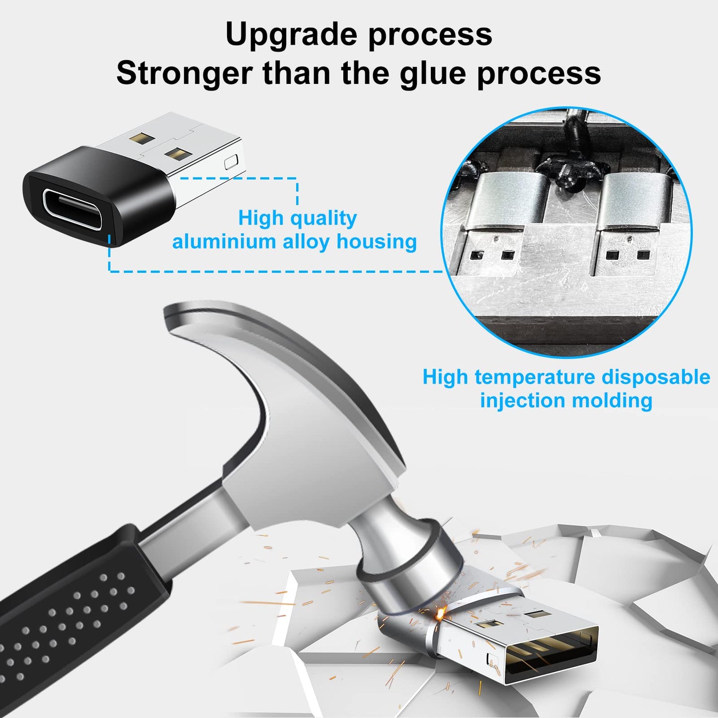 BaseNew USBC to USB Adapter 8 Pack,USB to USB C Adapter,USB-A Type-C Male Female OTG Adaptor,USBA USBC Adapter Set for iPhone 17 16 15,MacBook…