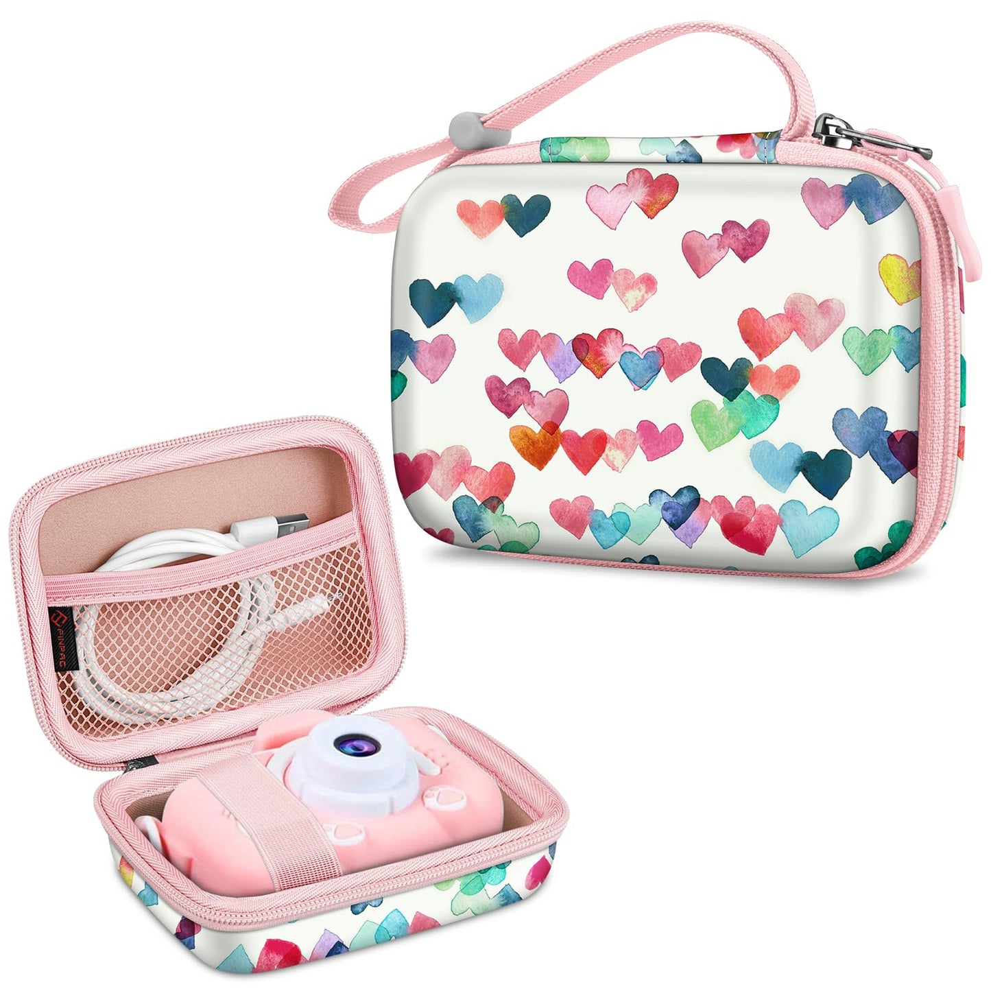 FINTIE Kids Camera Case Compatible with Goopow/Seckton/Dylanto/Mgaolo/Masterbee/CIMELR/Desuccus Kids Digital Camera Toys, Children Carrying Bag