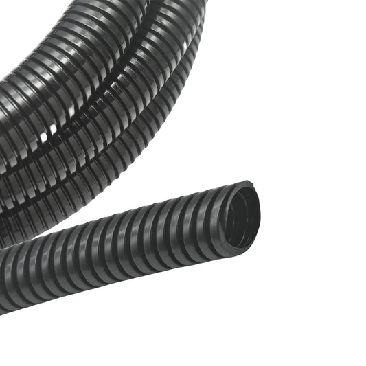 MyyYiTar 1in-10ft Wire Loom Conduit Protector Cable Sleeves Cover Hard Tubes for Outdoor Electrical Wire Management Organizer Kit- Black