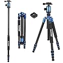 ZOMEi Camera Tripod?Light Weight Heavy Duty Portable Magnesium Aluminium Travel Tripod with Ball Head,Extra Quick Release Plate for Canon Sony Nikon
