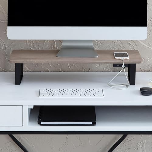 Anji Mountain Monitor Stand - Desktop Organizer & Laptop Riser, Ergonomic Monitor Riser, Space-Saving Monitor Stand for Desk, Durable Construction