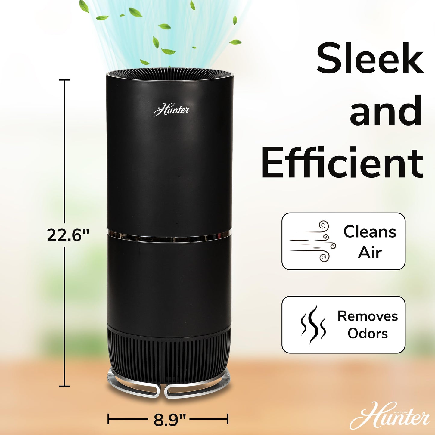 Hunter HP670 Digital Tall Tower Air Purifier for Home and Bedroom, Graphite
