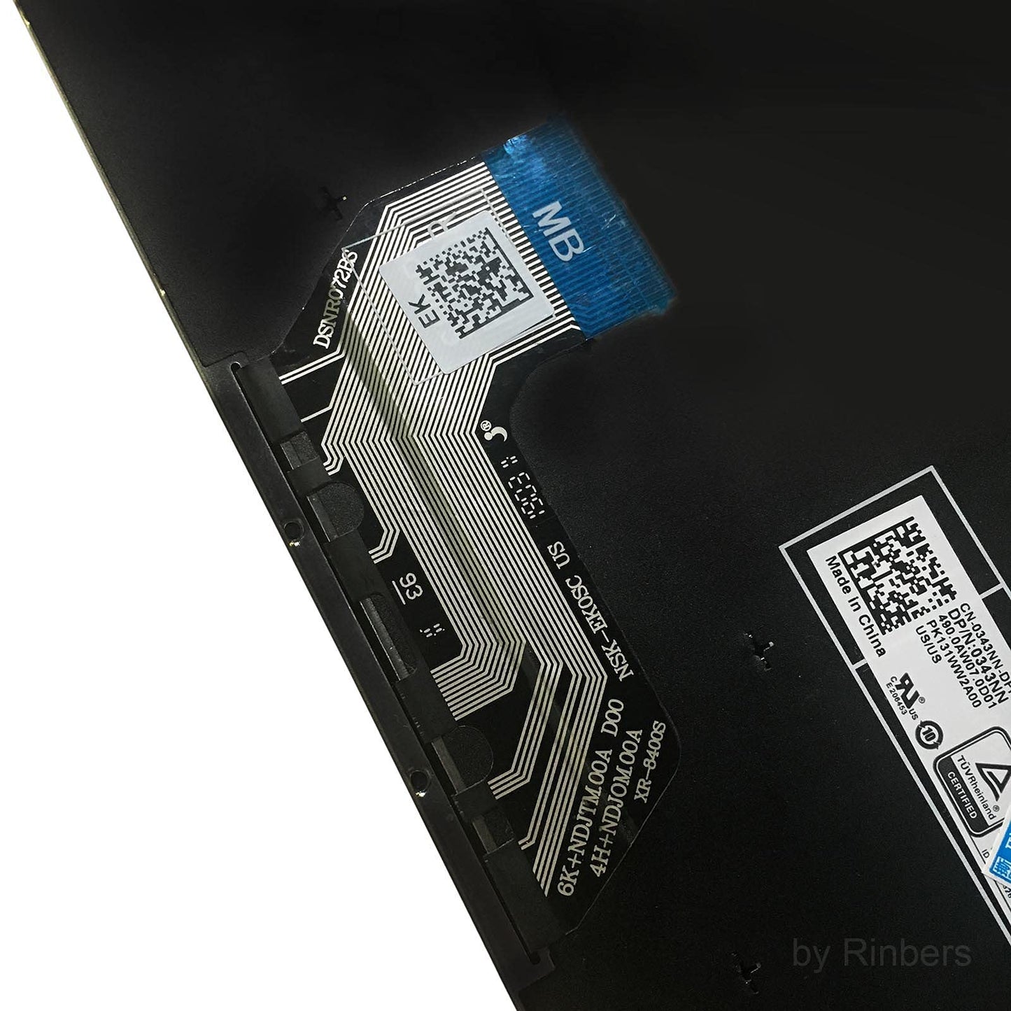 Rinbers Replacement US Keyboard with Frame No Backlight for Dell Latitude 11 3180 3189 3190 3190 2in1 Latitude 13 3300 3310 3380-343NN 0343NN NG83V