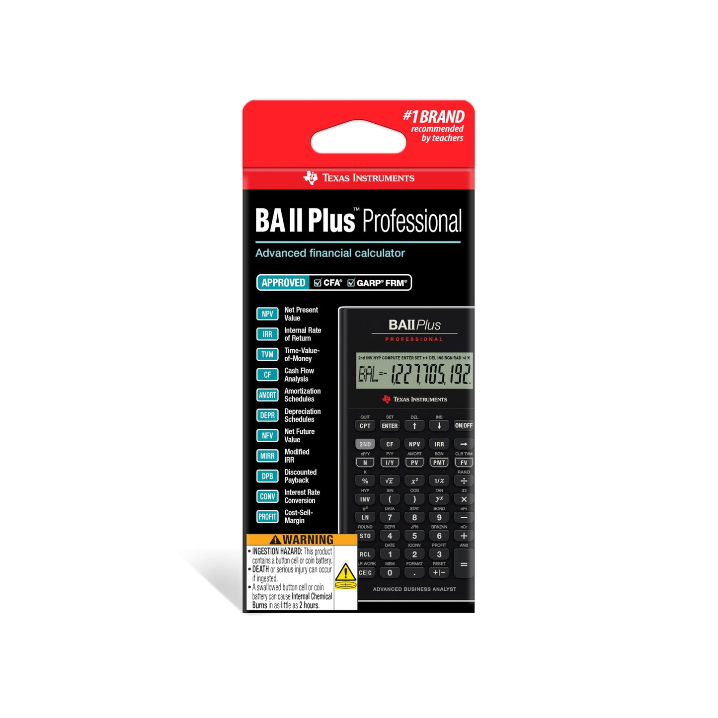 Texas Instruments BA II Plus Professional Financial Calculator