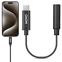 Movo Female 3.5mm TRRS Microphone Adapter Cable to USB-C Connector Dongle Compatible with Apple iPhone 15/16/17 and up, iPad Smartphones and Tablets