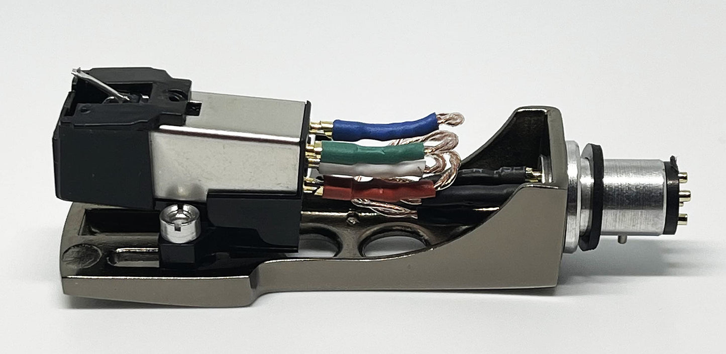 Titanium Plated Headshell, Mount, Cartridge and Conical stylus, needle for SONY PSLX300H, PSLX350H, PSLX44P, PSLX46P, PSLX49P, PSLX52P, PSLX56P
