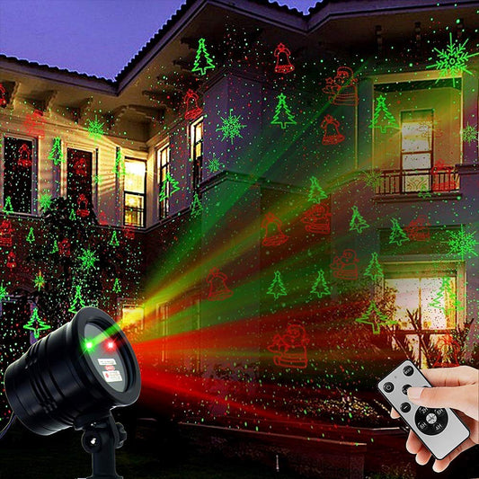 Christmas Laser Lights Outdoors Decoration Projector Light Waterproof LED Star Show for Xmas Decor House Home Yard Garden Patio Wall Indoor, Red