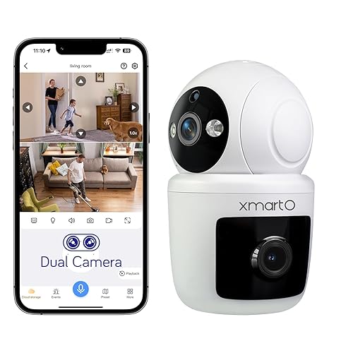 xmartO [AI Auto Track] 2K HD Auto Tracking Wireless Security Camera AC Powered, PTZ Rotation Home Camera with 2-Way Audio, Night Vision and Motion