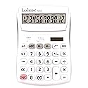 Lexibook - 12 Digit Desktop Calculator with Folding Display - Basic and Memory Function - Large Keys and Screen for Office, School, Home - Solar