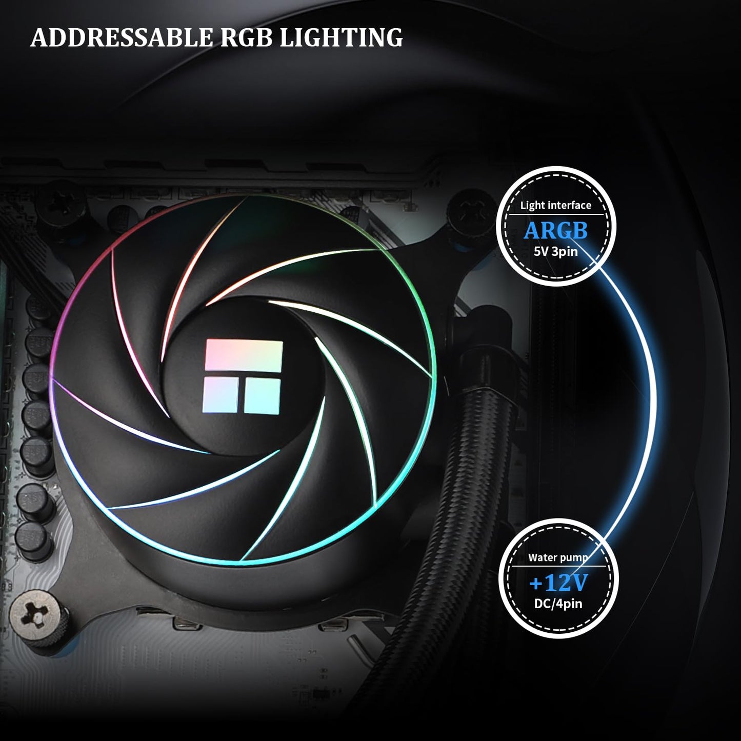 Thermalright Aqua Elite 240 ARGB CPU Water Cooler, with Double PWM Fans, 1550RPM Speed,for AMD/AM4/AM5& Intel