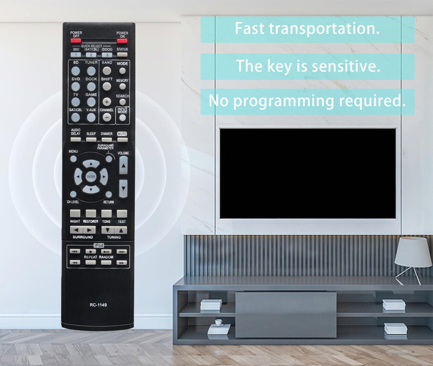 RC-1149 Replacement Remote Control for Denon AVR-391 DHT-391XP AVR-591 AVR-930 AVR-390 AVR-1311 AVR-1312 AV Receiver