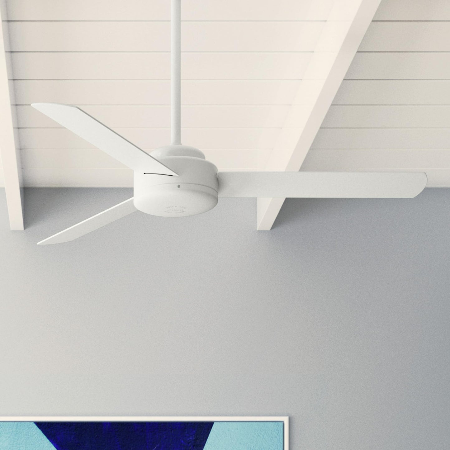 Hunter Fan 52 inch Contemporary Matte White Finish Indoor Ceiling Fan with 3 Blades (Renewed)