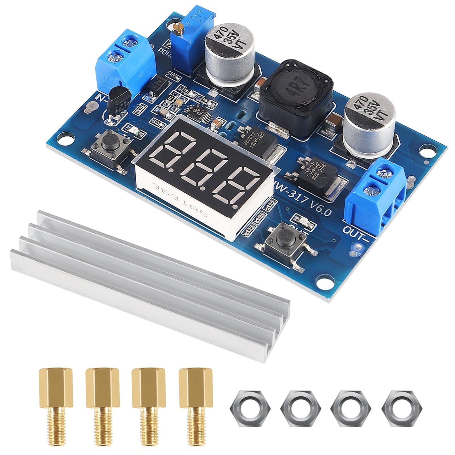 D-FLIFE 2pcs LTC1871 DC-DC Boost Step-up Voltage Converter Module 100W High Power Adjustable Output 3.5-35V Power Regulator Board with LED Voltage…