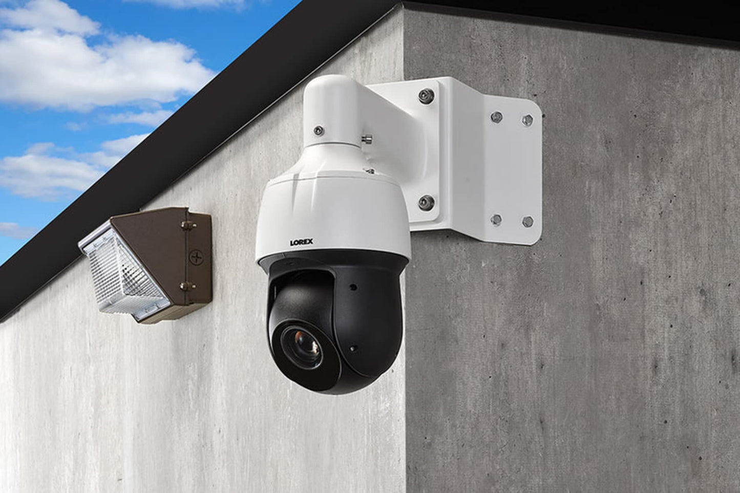 PFA151 Universal Corner Mounting Bracket Security Camera Accessory Mount for IP Dome Bullet and PTZ Network Surveillance Camera, White
