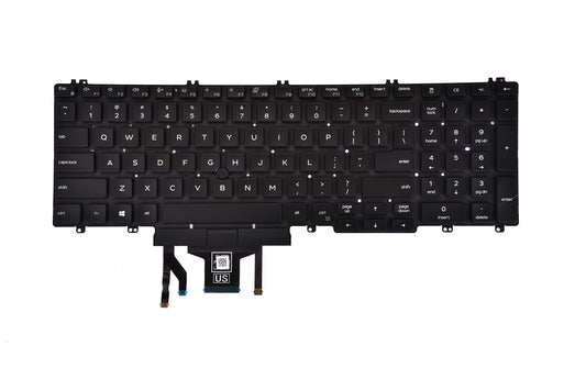Replacement Keyboard for Dell Latitude 5500 5501 5510 5511, Precision 3540 3541 3550 3551 Series Laptop with Backlit with Pointer US Layout P/N: