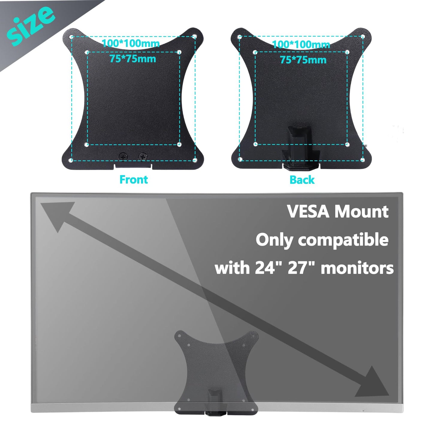 CRG5 VESA Adapter Compatible with Samsung 24" C24RG50, 32" CF397 Curved Monitor?Fits LC24RG50FQNXZA, LC24RG50FZNXZA, LC32F397FWNXZA?
