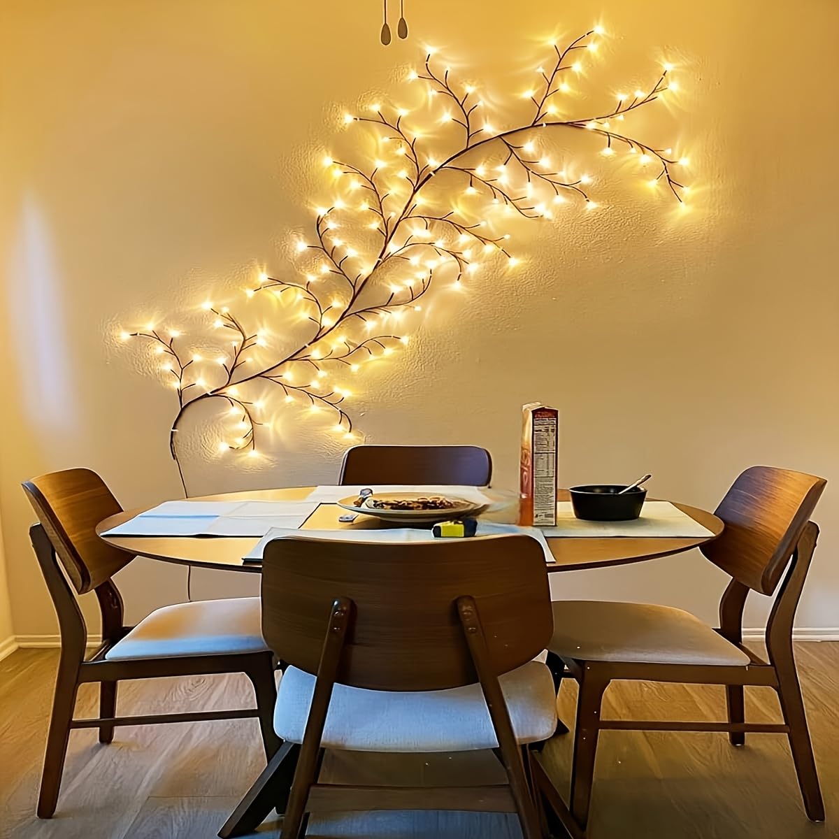 TTDHWW Twinkling Brown Vine Fairy Lights 96 LED Bendable Willow Vine Lights - 1pc 6Ft Flexible Brown Vine Fairy Lights with 8 Modes Twinkle Artificial