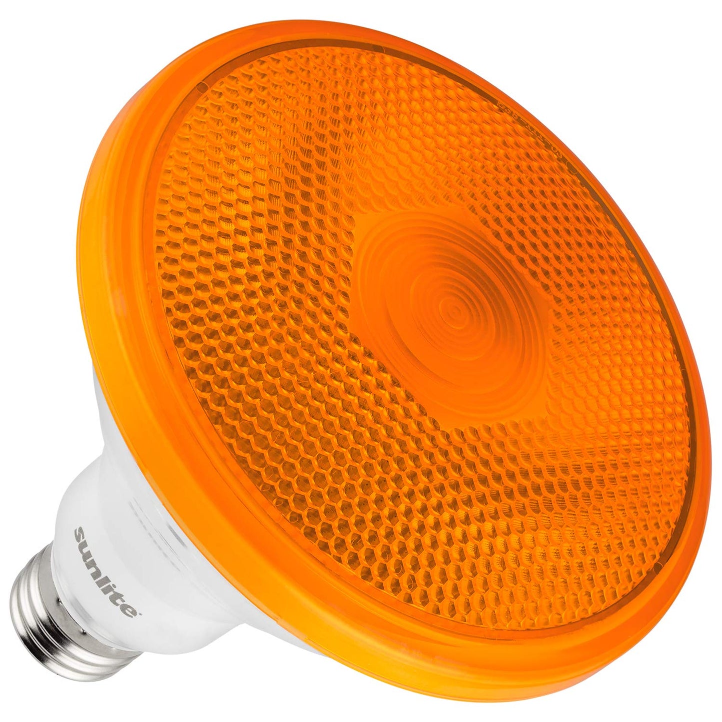 SUNLITE 41433-SU LED Orange PAR38 Spot Bulb 12 Watts, Medium (E26) Base, 35° Flood Beam, Decorative, Holiday Lighting, Turtle + Wildlife Friendly, ETL
