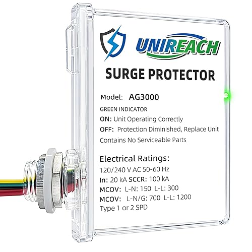 AG3000 HVAC Surge Protector 120/240V, House Surge Protectors, AC Surge Protector, Whole House Surge Protective Device for Mini Split, TPMOV