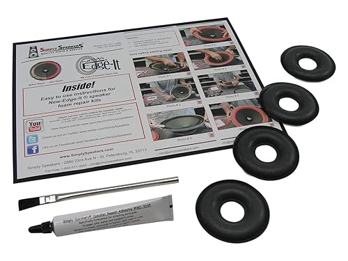 KEF Center Donut Foam 4-Pack Speaker Repair Kit, 102, 103, 104, 105, 107, FSK-KEF (4 Pack)