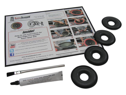 KEF Center Donut Foam 4-Pack Speaker Repair Kit, 102, 103, 104, 105, 107, FSK-KEF (4 Pack)