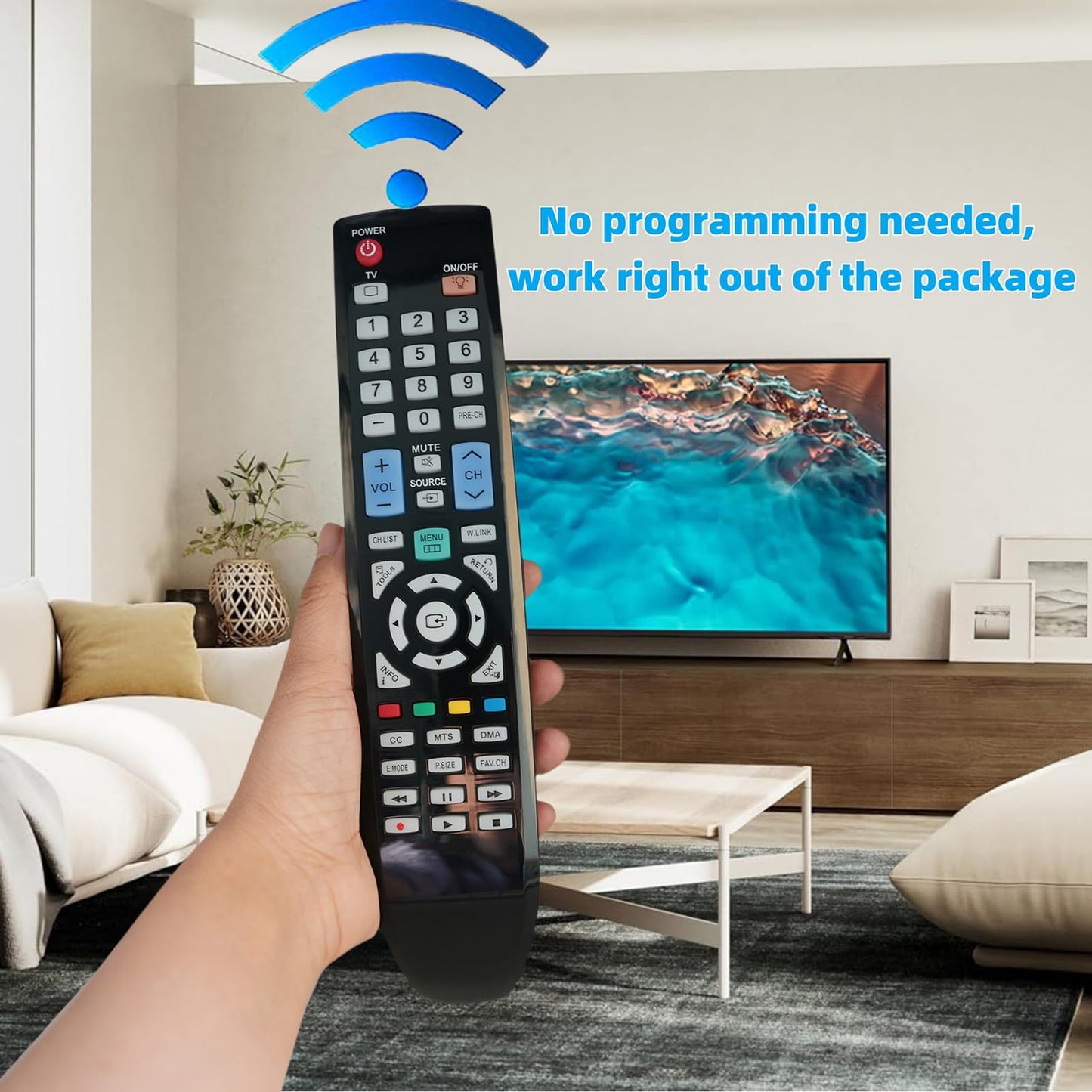 Universal TV Remote Control fit for Samsung BN59-00673A BN59-00696A BN59-00721A LN32A550P3F LN40B640R3FXZA