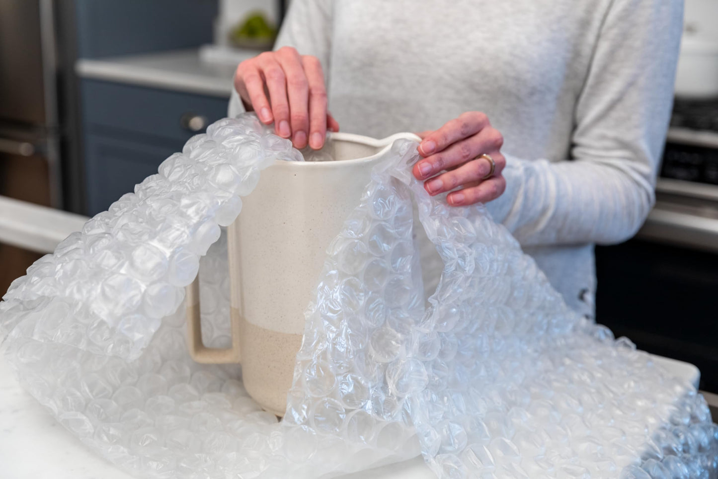 Duck Max Strength Bubble Cushioning Wrap for Moving & Shipping, 15 FT, Large Bubble Packing Wrap for Heavy Duty Protection Packaging Boxes, Clear