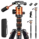 JOILCAN Camera Tripod, 83" Aluminum Tripods & Monopods with Metal Handle, Heavy Duty Tripod for DSLR Camera Lasers Binoculars Telescope Spotting