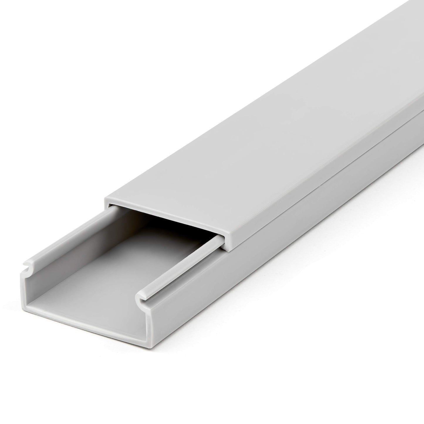 StarTech.com Solid Cable Management Raceway with Cover, 1-1/2"(38mm)W x 5/8"(16mm)H - 6.5ft(2m) length, Single Channel PVC Network/Power Cord