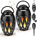 Outdoor Bluetooth Speaker Gifts for Men,Him with LED Flame Effect,Unique Gifts for Men Him Dad?IPX5 Waterproof Portable Tiki Torch Atmosphere