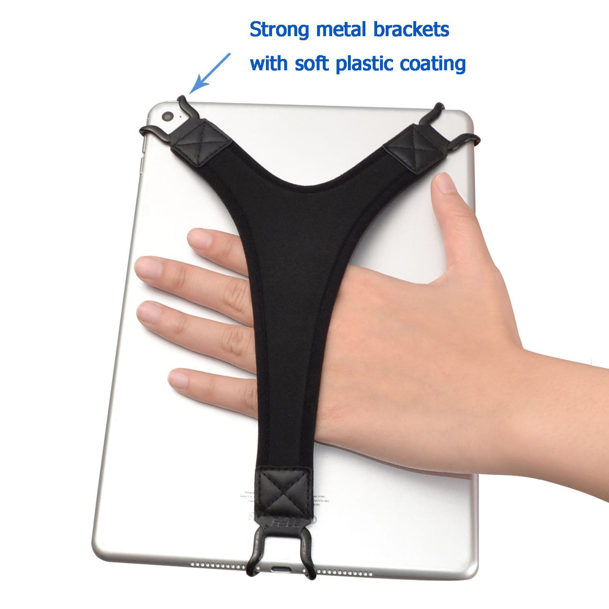 TFY Security Hand Strap Holder for Tablets Anti-Drop Secure Grip Black