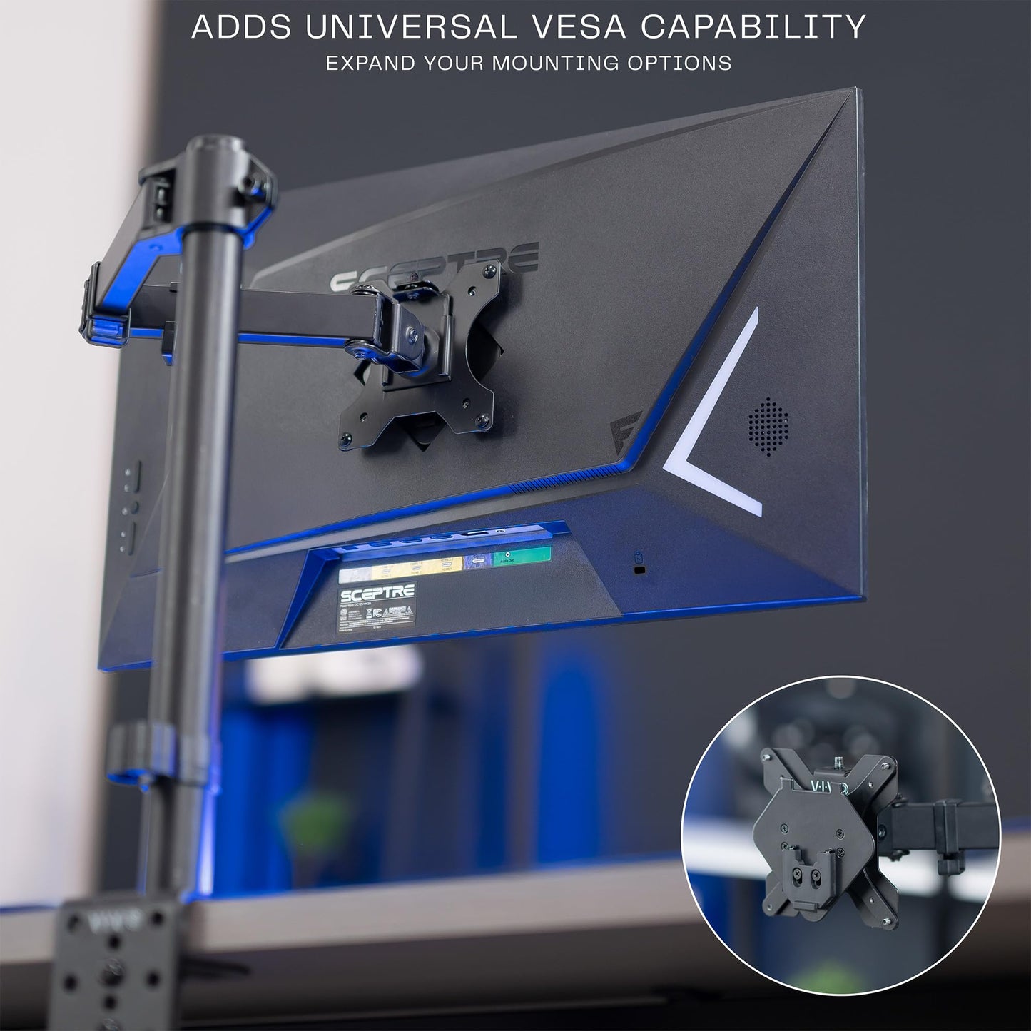 VIVO VESA Adapter Plate Bracket, Designed for Sceptre E275B Series Monitors, VESA up to 100x100, Black, MOUNT-SRC275