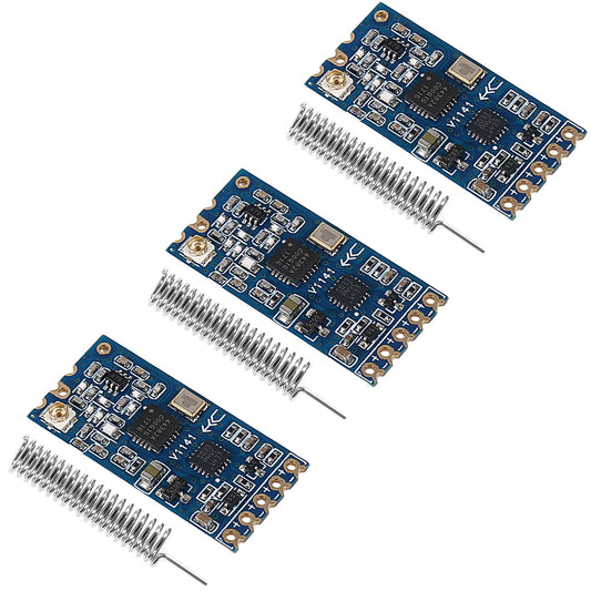 XIITIA 3pcs HC-12 433Mhz SI4463/SI4438 Wireless Serial Port Module 1000M Replace Bluetooth with Antenna