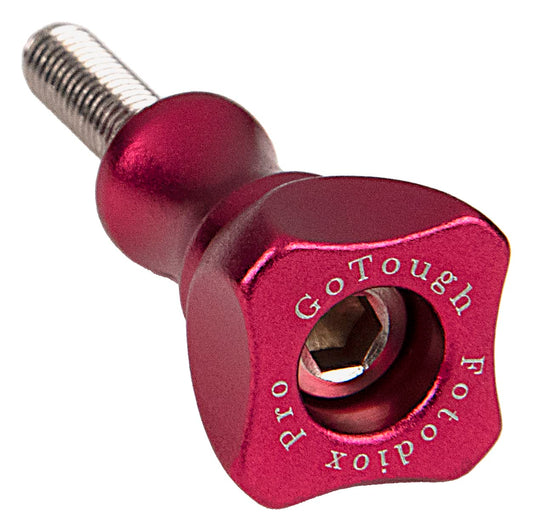 Fotodiox GoTough 25mm Red Metal Thumbscrew Compatible with GoPro HERO3, HERO3+, HERO4, HERO5, HERO6, HERO7 2-Prong Mounting System Pro
