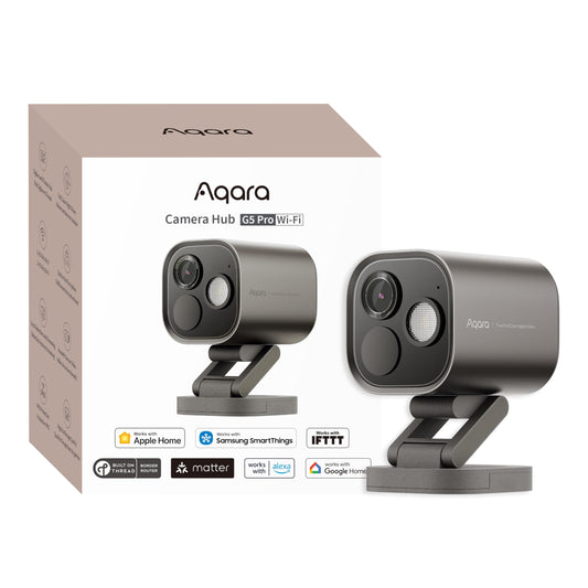 Aqara 4MP Camera Hub G5 Pro WiFi, True Color Night Vision Security Camera Outdoor, 2.4/5Ghz WiFi, HomeKit Secure Video, Thread Border Router, Local