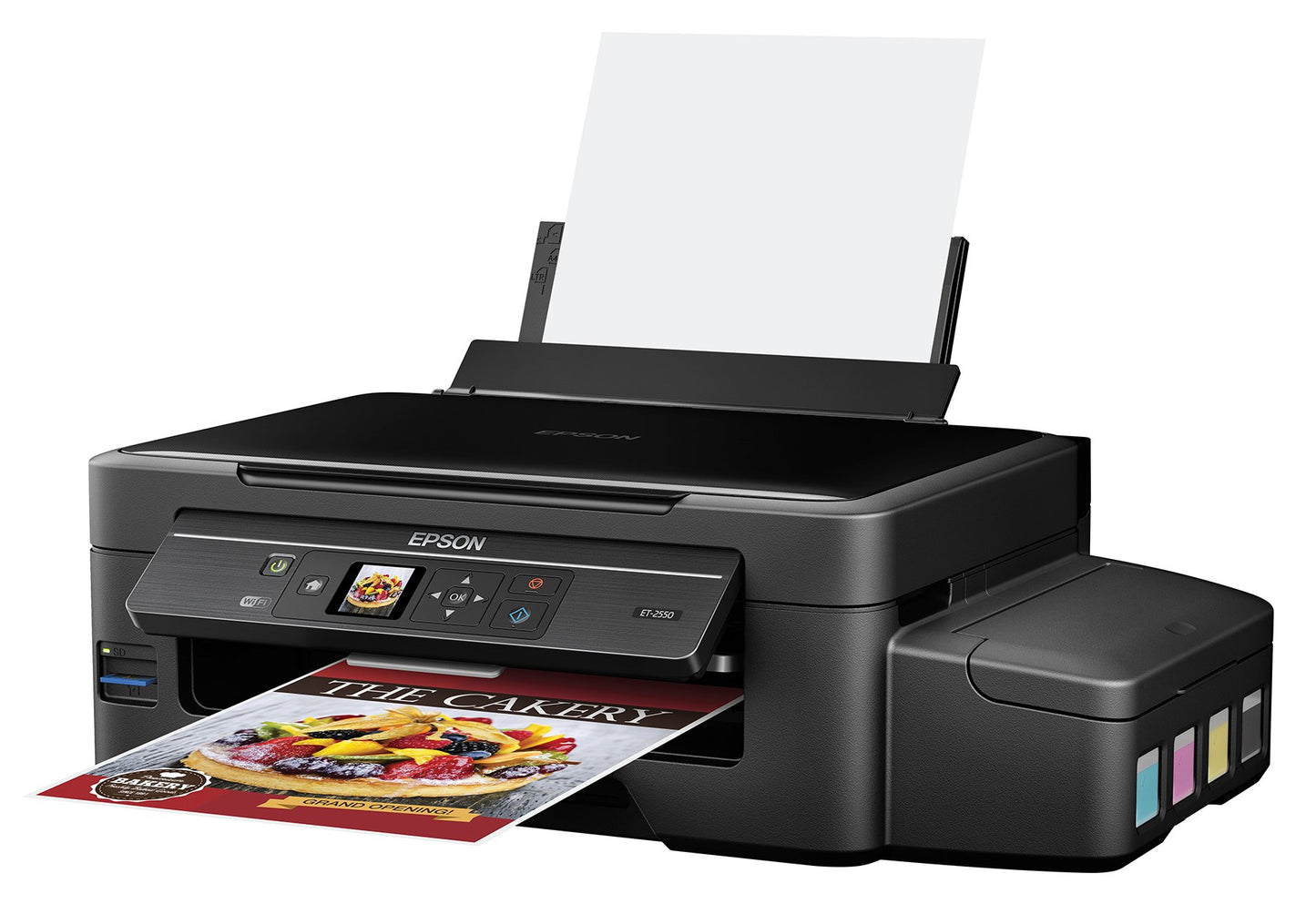Epson Expression ET-2550 EcoTank Wireless Color All-in-One Supertank Printer with Wi-Fi, Wi-Fi Direct, Tablet and Smartphone Printing, Easily
