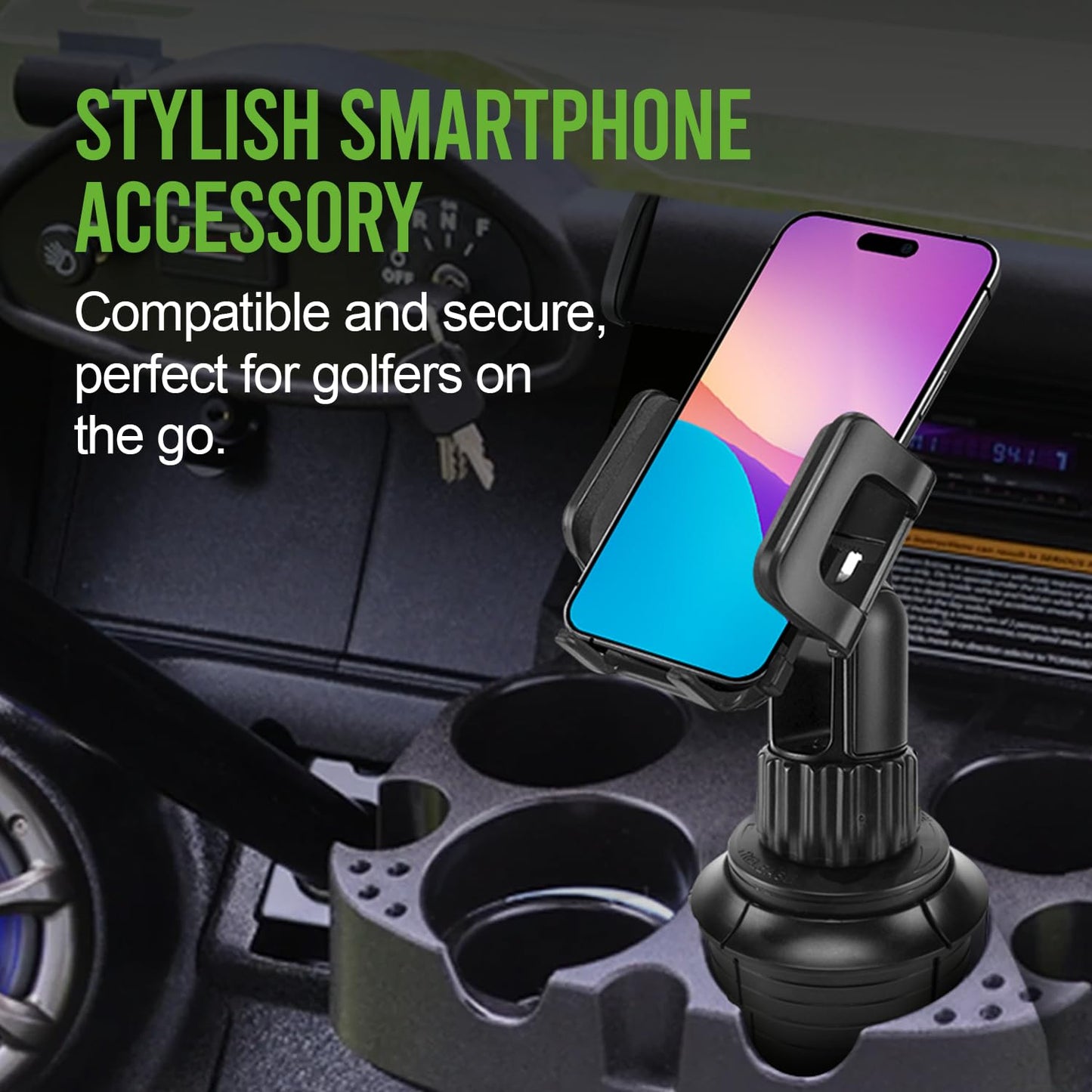 Cellet Car Phone Holder Mount, Car Cup Phone Holder Mount, Compatible with Apple iPhones, Samsung Galaxy, Motorola Moto Google Pixel Smartphones (Fits