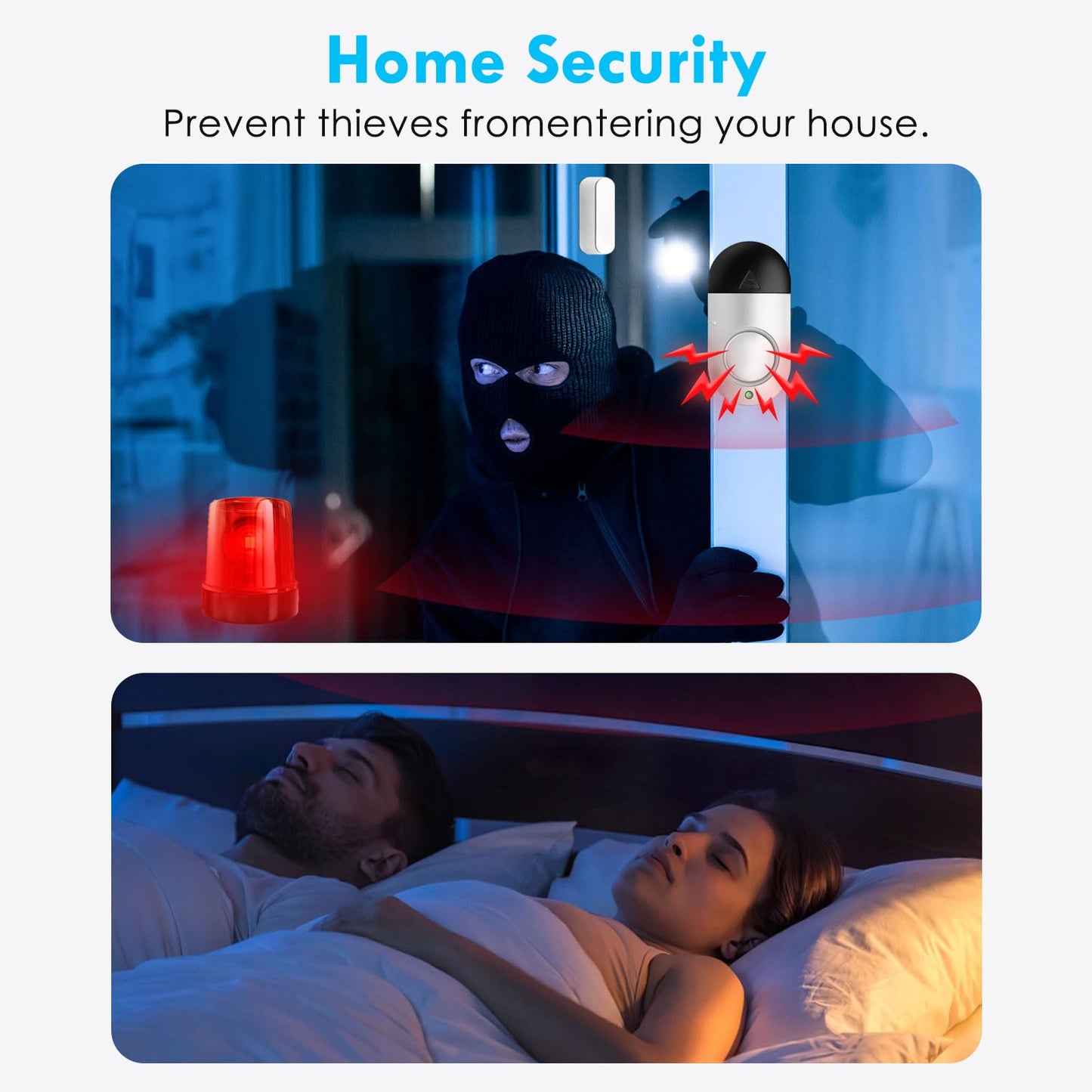 Window Alarm Sensors,120DB Door Alarms for Kids Safety, Door Chime, Burglar Alarm Window Alarms for Home