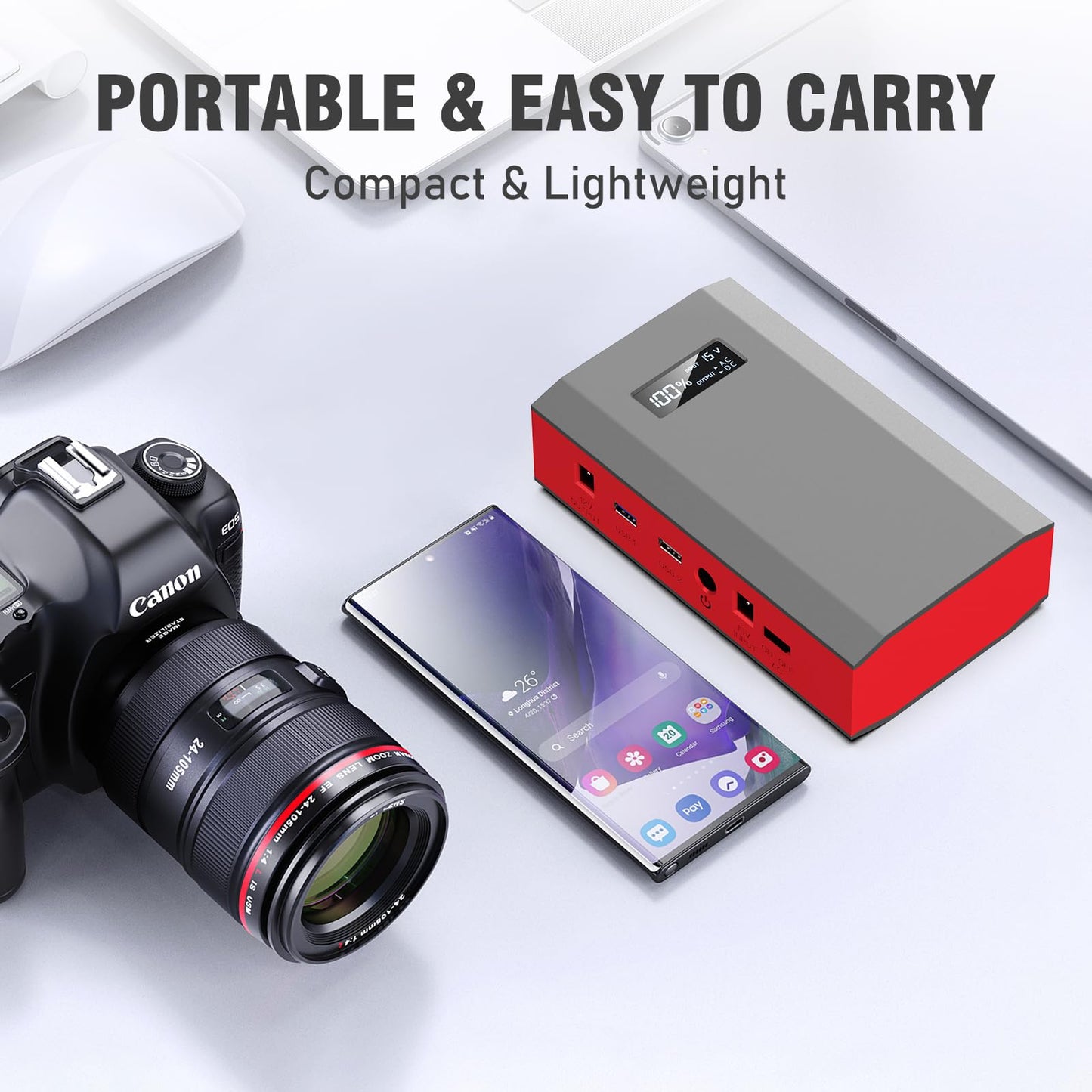 ZeroKor Portable Power Bank with AC Outlet, 65W External Battery Power Pack Portable Laptop Charger Power Source Backup for Outdoor RV Tent Camping