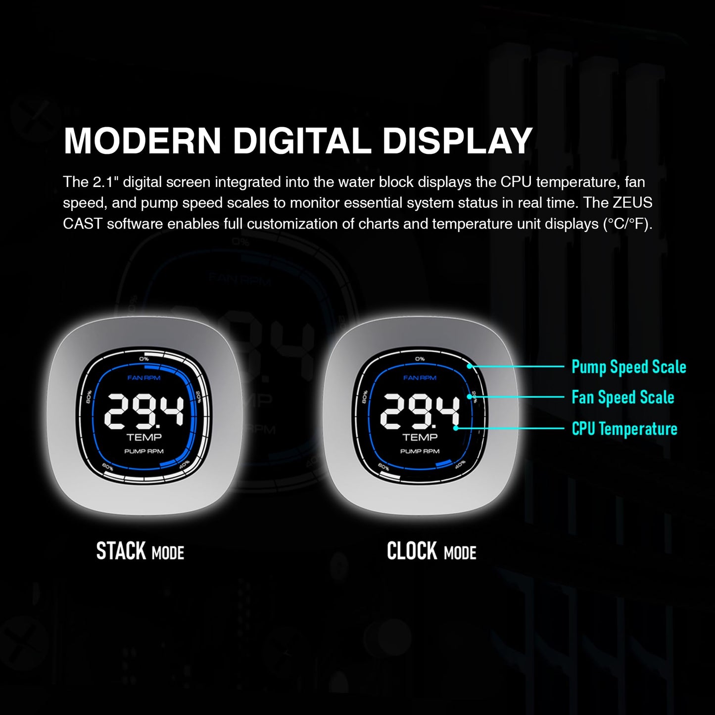 GAMDIAS Aura GL240 Digital AIO PC CPU Liquid Cooler