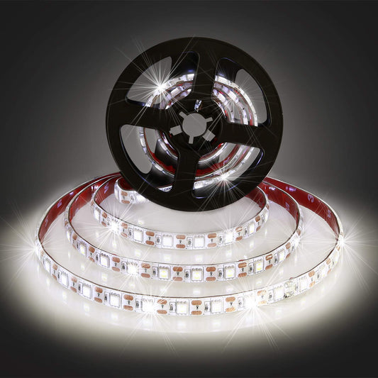 Geekeep White Led Strip Lights Battery Powered, Cordless Light Strip, Waterproof Led Light Strips Battery Powered, Wireless Battery Operated Strip