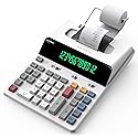 CATIGA 12 Digit Thermal Printing Calculator with Tape Print Out, Ink-Free Adding Machine, 3X Faster Quite at 8.0 LPS, Extra Large Fluorescent Display