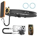Upgraded N52 Magnetic Phone Holder with Universal Elastic Running Belt for Backpacks/Waist Bag Travel, Hiking, Rock Climbing, and Photography, Fits