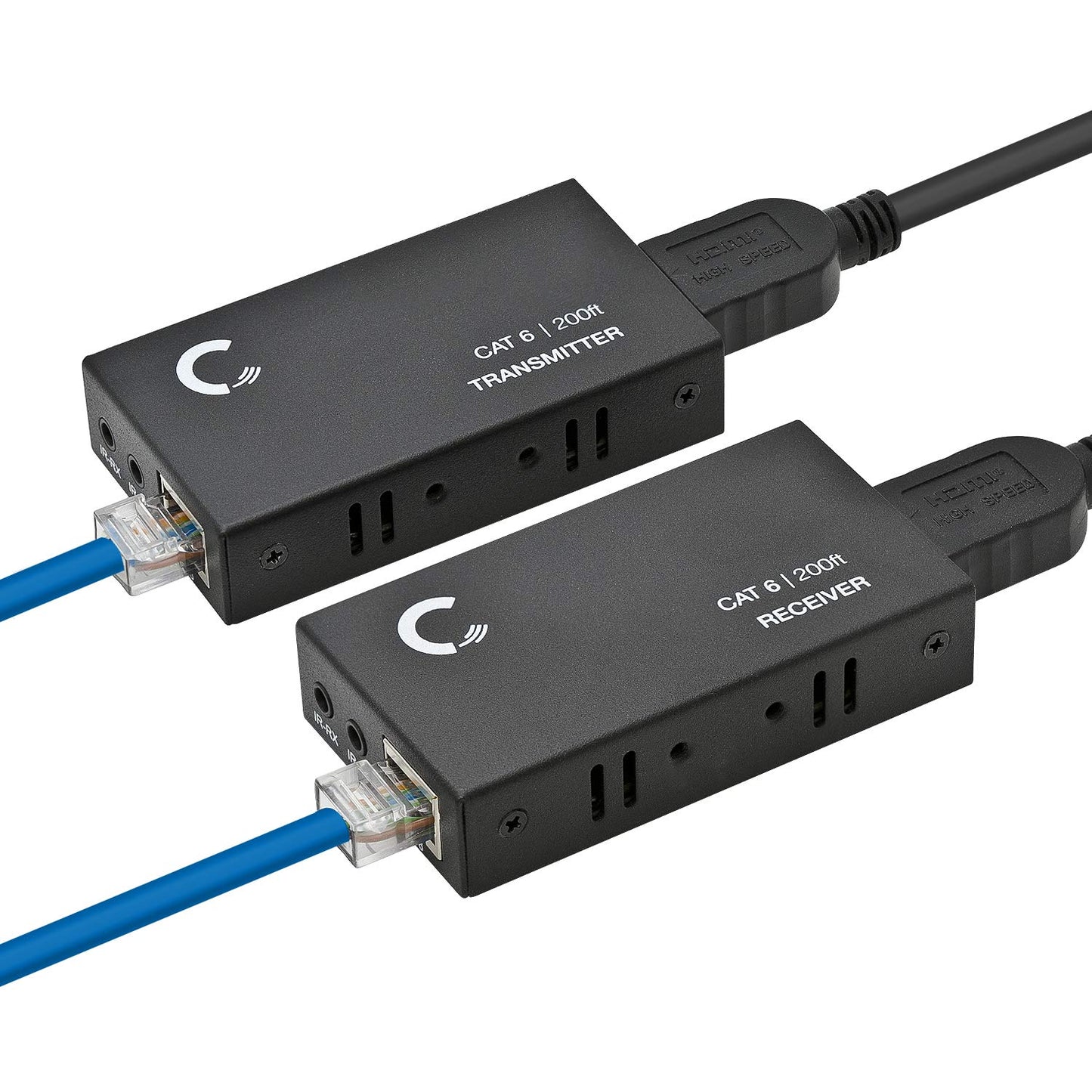 Expert Connect HDMI Extender Over Cat5e/Cat6/Cat7 Ethernet Cable Up to 330 Feet, 1080P, 3D