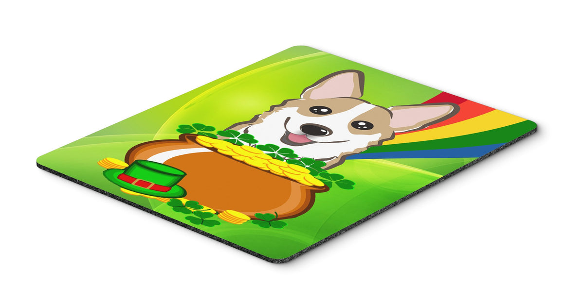 Caroline's Treasures BB1997MP Sable Corgi St. Patrick's Day Mouse Pad, Hot Pad or Trivet for Home Office Gaming Working Computers Laptop Mouse