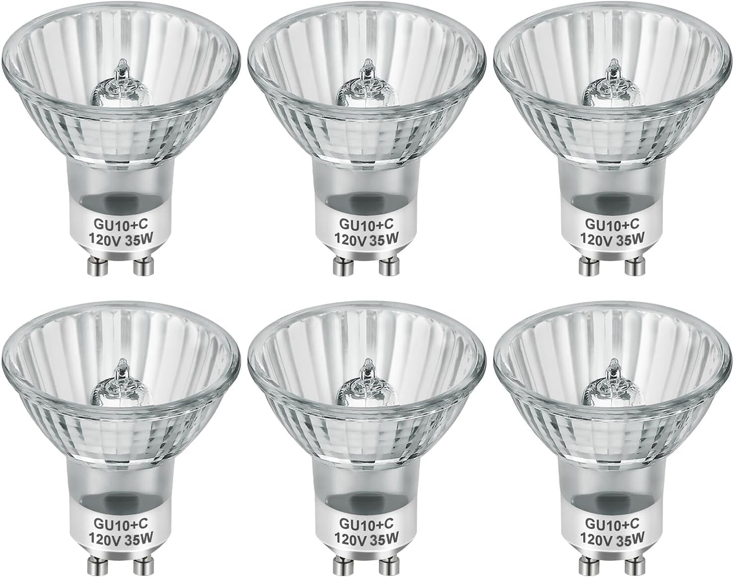 SerBion 35 Watt Candle Warmer Lamp Bulbs, Wax Warmer Bulbs for Full Size Candle Warmer, 6 Packs GU10 Halogen Light Bulbs for Track and Range Hood