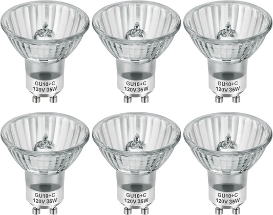 SerBion 35 Watt Candle Warmer Lamp Bulbs, Wax Warmer Bulbs for Full Size Candle Warmer, 6 Packs GU10 Halogen Light Bulbs for Track and Range Hood