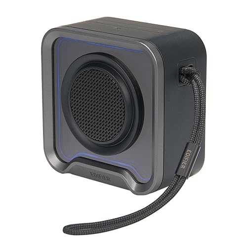 Edifier Portable Bluetooth Speaker, IP67 Waterproof and Dustproof with Deep Bass, Built-in Microphone 12H Playtime Bluetooth 6.0, Ambient Light