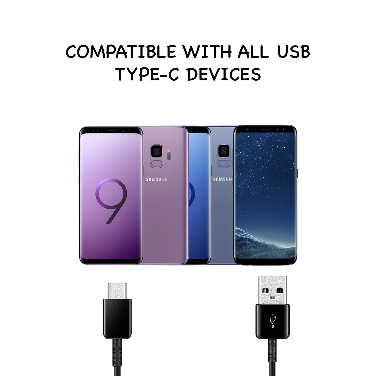 Victory Furrier [Fast Charging Wall Adapter for Samsung Galaxy S10 / S9 / S8 - Note 10/9 / 8 Edge/Plus/Active%75 Faster Charger (1x Adapter & 1x